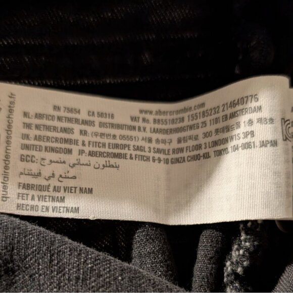 Abercrombie & Fitch High Rise Mom Jeans Womens Size 32/14 XL Curve Love Black - Picture 10 of 12